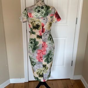 Neiman Marcus floral scuba bodycon dress, Sz. M